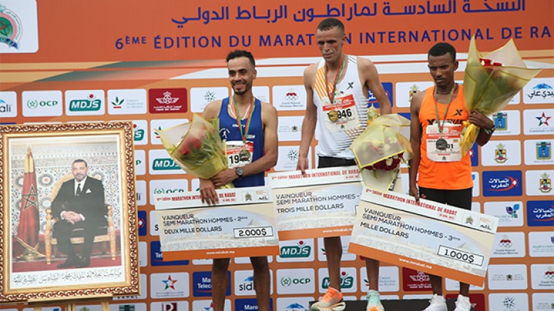 6ème Semi-marathon international de Rabat (messieurs).. Victoire du Marocain Omar Ait Chitachen