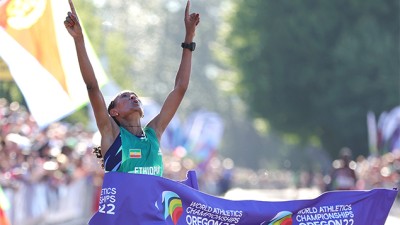 Athlétisme 'marathon'.. l'Ethiopienne Gotytom Gebreslase championne du monde